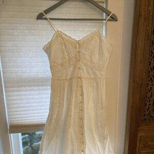 Simple Retro Adela Lace Button-Down Camisole Dress